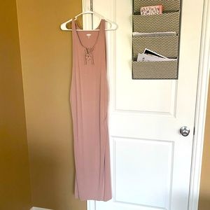 Never worn Dusty light pink maternity long dress